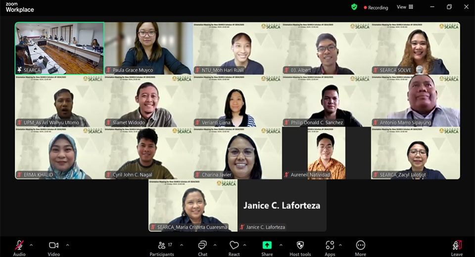 17 new SEARCA scholars attend the hybrid orientation meeting for AY 2024-2025