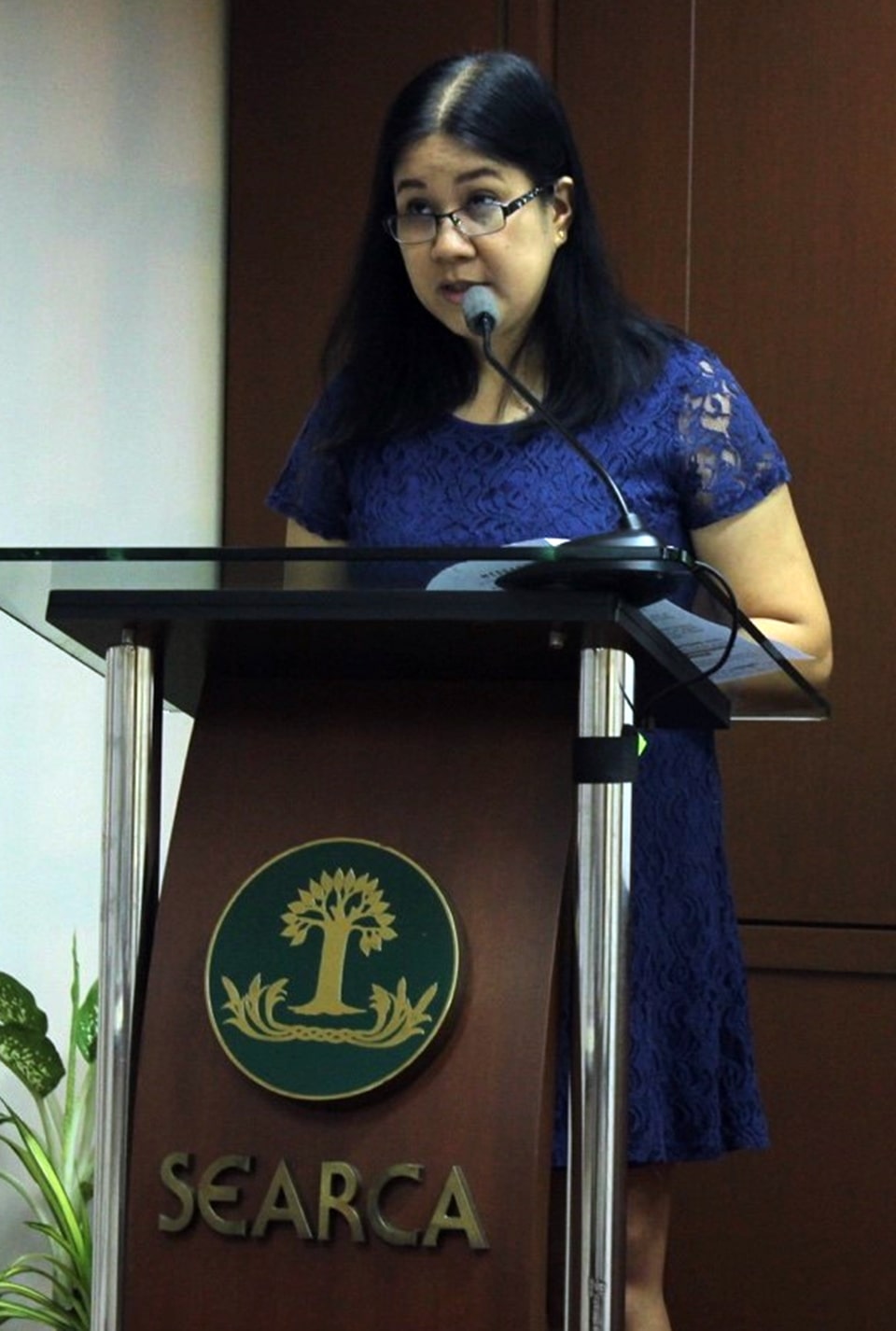 Ms. Evelyn H. Juanillo, DA-BAR Administrative Head, delivering the Welcome Remarks