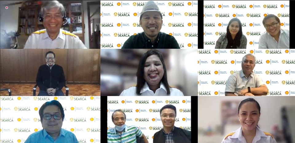 The MOU signing was witnessed by SEARCA and PSFI staff including (clockwise from top right): Ms. Beatrisa L. Martinez, SEARCA Executive Assistant to the Director; Dr. Rico C. Ancog, SEARCA Operations Consultant for Emerging Innovation for Growth; Dr. Romeo V. Labios, Operations Consultant for Partnerships; Ms. Anna Pauline Paguia, PSFI Research, Information, and Communications Officer; Mr. Sonny P. Pasiona, Communications Associate; Mr. Manuel S. Alejar, Community Relations Consultant; Dr. Pedcris M. Orencio, Program Head for Research and Thought Leadership; Mr. Joselito G. Florendo, SEARCA Deputy Director for Administration; and (center) Ms. Pamela Castro, Program Manager for Agriculture and Livelihood.