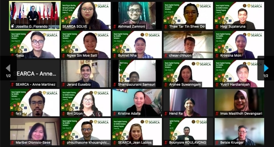 SEARCA continues to support scholars virtually through the Basic English Training