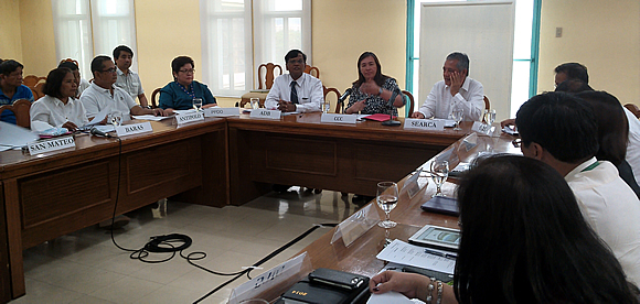 CCC Secretary Lucille Sering presiding the Project Steering Committee with Dr. Ancha Srinivasan, ADB Principal Climate Change Specialist under the Environment, Natural Resources and Agriculture Division, Southeast Asia Department (SERD) and Dr. Gil C. Saguiguit, SEARCA Director.