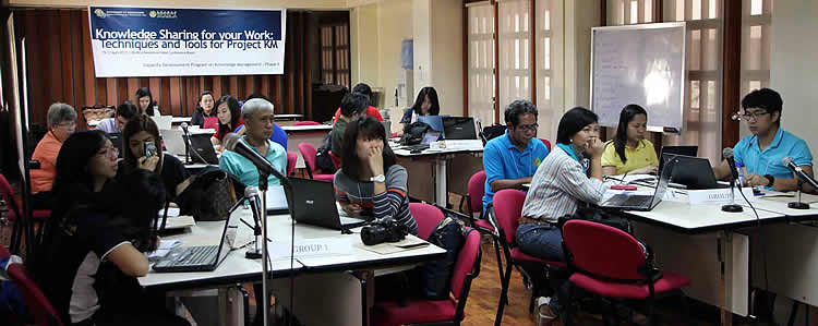 The training participants composed of DA-BAR Technical Staff, Regional Information Officers from DA Regional Field Units, and Information Officers from DA Bureaus and Attached Agencies during the training on Knowledge Sharing for Your Work: Techniques and Tools for Project KM.