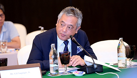 Dr. Saguiguit shares some advice on alternative sources of program funds for regional centers at the partners&rsquo; forum on sustainable financing for biodiversity of the ASEAN Conference on Biodiversity 2016 held on 15-19 February 2016 in Bangkok, Thailand. [br] (Photo courtesy of Francis Dejon/ACB)