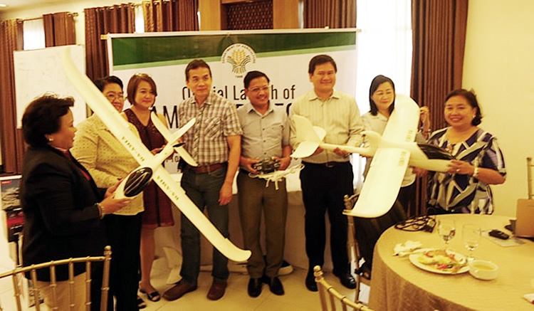 SEARCA and UPLBFI turnover of drones to DA-SWCCO. In the pictures are DA Regional Executive Directors, Director Alicia Ilaga, Dr. Rex Victor Cruz, Dr. Lope Santos III, and Dr. Rogel Mari Sese.