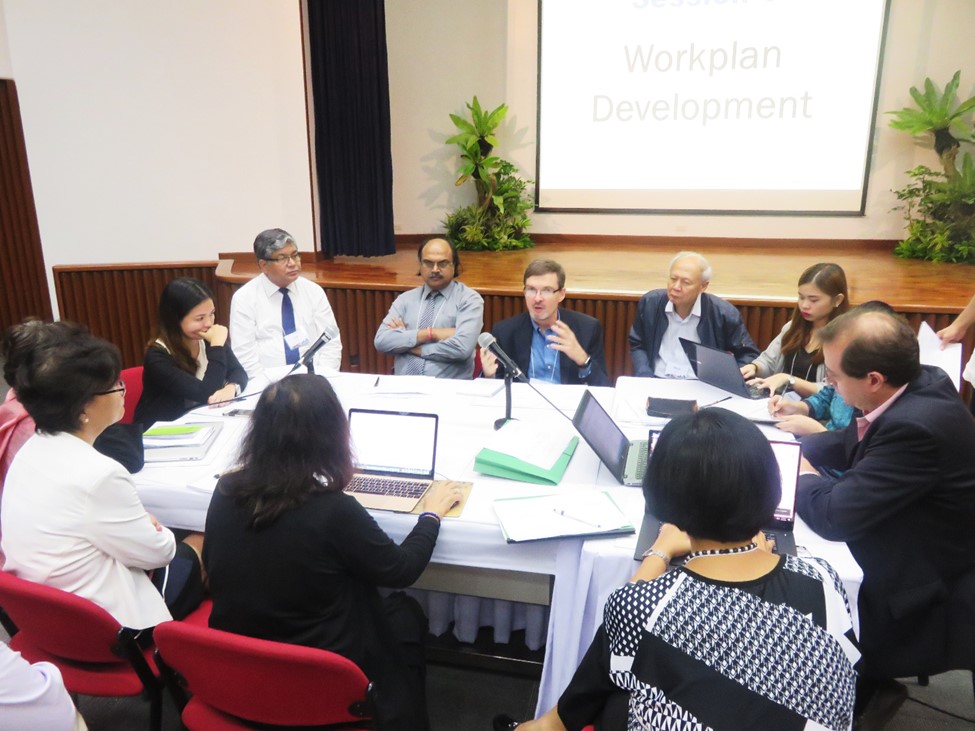 Members of the regional-level breakout group discuss important points in developing regional/ASEAN level strategic plan of action to promote small-scale rural producers (SSRPs)&rsquo; competitiveness and inclusion in regional agrifood markets.
