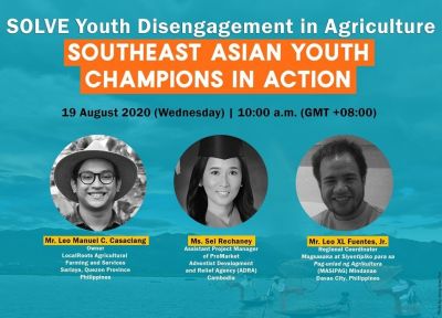 SEARCA caps off its August webinar series with youth initiatives in farming and food security